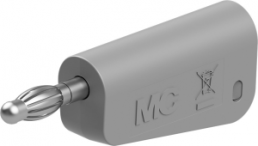4 mm plug, solder connection, 2.5 mm², gray, 64.1042-28