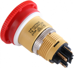 Emergency stop, rotary release, mounting Ø  16.2 mm, illuminated, 250 V, 2 Form B (N/C) + 1 Form A (N/O), TE180203102