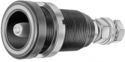 6 mm panel plug, threaded bolt, 25 mm², mounting Ø 18.5 mm, black, 14.0006-21