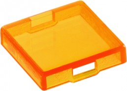 Cap, square, (L x W x H) 15 x 15 x 3.8 mm, yellow, for pushbutton switch, 5.49.275.036/1402