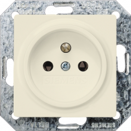 Socket outlet with center protective contact, white, 16 A/250 V, IP20, 5UB1348