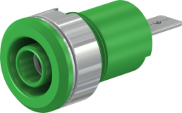 4 mm socket, flat plug connection, mounting Ø 12.2 mm, CAT III, green, 23.3070-25