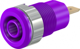 4 mm socket, flat plug connection, mounting Ø 12.2 mm, CAT III, purple, 23.3000-26