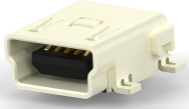 USB chassis connector type Mini-B, SMD, angled