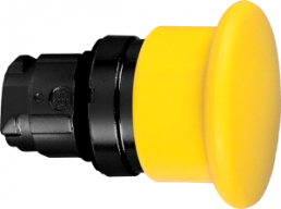 Pushbutton, groping, waistband round, yellow, front ring black, mounting Ø 22 mm, ZB4BC57