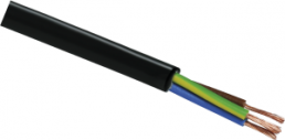 PVC Sheathed cable H05VV-F 5 G 1.5 mm², unshielded, black