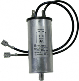 RFI filter, 50 to 60 Hz, 16 A, 110/250 VAC, 1 mH, faston plug 6.3 mm, F011-126/032