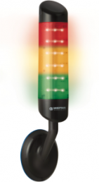 LED signal tower with acoustics, Ø 76 mm, 85 dB, 2400 Hz, green/yellow/red, 24 VDC, 695 300 55