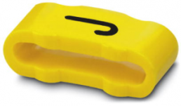 PVC marking sleeve, imprint "J", (L x W) 11.3 x 4.3 mm, yellow, 0826611:J