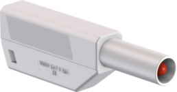 4 mm plug, solder connection, 0.75-2.5 mm², CAT II, white, 22.2655-29