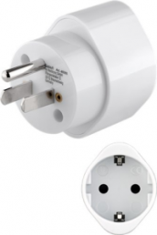 Mains adapter Europe > North America/Japan, 3-pole, white