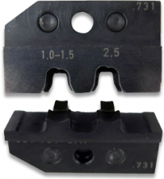 Crimping die for quick connect terminals, 1-2.5 mm², AWG 17-13, 539731-2
