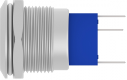 Switch, 1 pole, silver, illuminated  (red/yellow), 3 A/250 VAC, mounting Ø 19.2 mm, IP67, 2317404-5
