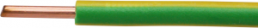 PVC-switching wire, H07V-U, 1.5 mm², AWG 16, green/yellow, outer Ø 3.2 mm