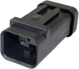Connector, 4 pole, straight, 2 rows, gray, 1717674-2