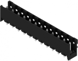 Pin header, 12 pole, pitch 5.08 mm, straight, black, 1838080000