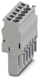Plug, spring balancer connection, 0.08-4.0 mm², 6 pole, 24 A, 6 kV, gray, 3061127