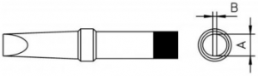 Soldering tip, Chisel shaped, Ø 6.9 mm, (T x L x W) 1.2 x 33 x 5.6 mm, 425 °C, PT E8