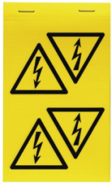 Warning sign, symbol: lightning, (L x W) 75 x 75 mm, 1741110000