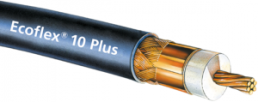 Coax RF cable, 50 Ω (50R), black, Hybrid wire with aluminium core and copper sheath