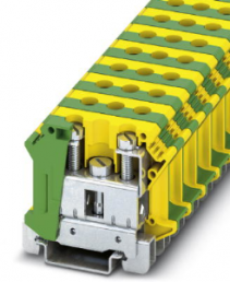 Protective conductor terminal, screw connection, 0.75-35 mm², 125 A, 8 kV, yellow/green, 3074091