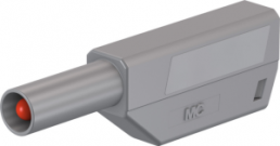 4 mm plug, solder connection, 0.75-2.5 mm², CAT II, gray, 22.2654-28