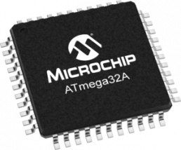 AVR microcontroller, 8 bit, 16 MHz, TQFP-44, ATMEGA32A-AU