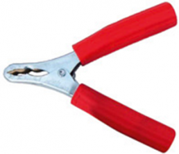 Battery charging plier 300 A, 160 mm, polarity symbol +, red, partial insulation