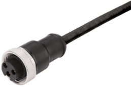 Sensor actuator cable, 7/8"-cable socket, straight to open end, 4 pole, 10 m, PUR, black, 9 A, 1292141000
