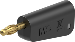 4 mm plug, solder connection, 2.5 mm², black, 64.1043-21