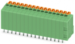 PCB terminal, 16 pole, pitch 2.54 mm, AWG 26-20, 6 A, spring-clamp connection, green, 1789074