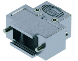 D-Sub connector housing, size: 1 (DE), straight 180°, cable Ø 1.5 to 7.5 mm, thermoplastic, shielded, silver, 09670090443160