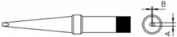 Soldering tip, conical, Ø 6.8 mm, (T x L) 0.8 x 44 mm, 425 °C, PT O8