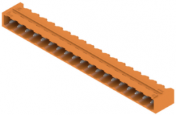 Pin header, 19 pole, pitch 5.08 mm, angled, orange, 1147840000