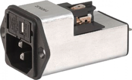 IEC plug C14, 50 to 60 Hz, 4 A, 250 VAC, 1.5 mH, faston plug 6.3 mm, 4301.5003