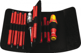 VDE screwdriver kit, different sizes, Phillips/Pozidriv/slotted/TORX, 05003471001