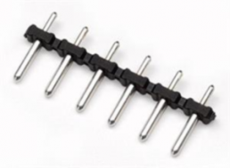 Pin header, 6 pole, pitch 5 mm, straight, black, 806-906
