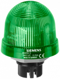 Integrated signal lamp, single flash light 24 V green