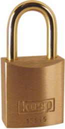 Padlock, keyed alike, level 1, shackle (H) 12 mm, brass, (B) 15 mm, K12515A1