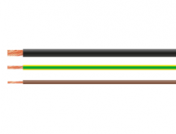 PVC-switching strand, 07V-K, 2.5 mm², AWG 14, green/white, outer Ø 4.1 mm