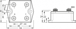 N.A. bridge rectifier, 1600 V, 35 A, PSB 35T/16