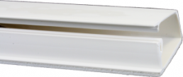 Cable duct, (L x W x H) 1000 x 25 x 10 mm, PVC, white, ECD 550 1M