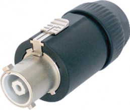 Jack IEC 62368-1, 3 pole, cable assembly, screw connection, 2.5-6.0 mm², black, NAC3FC-HC