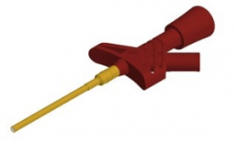 Clamp test probe, red, max. 3 mm, L 100 mm, CAT II, socket 2 mm, KLEPS 1600 RT