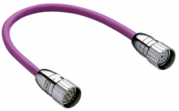 Sensor actuator cable, M23-cable plug, straight to M23-cable socket, straight, 9 pole, 45 m, PUR, purple, 18333