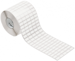Cotton fabric Label, (L x W) 17 x 9 mm, white, Roll with 10000 pcs