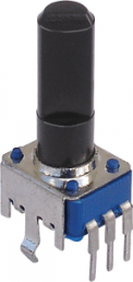 Carbon potentiometer, 100 kΩ, 0.05 W, logarithmisch, solder pin, PTV09A-4020S-A104