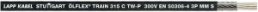 Polymer compound train cable ÖLFLEX TRAIN 315 C TW-P 300V 2 x 0.5 mm², unshielded, black