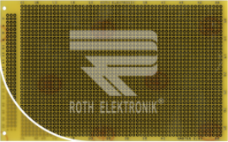 Prototyping board, 100 x 160 mm, epoxy resin Roth Elektronik RE060-LF