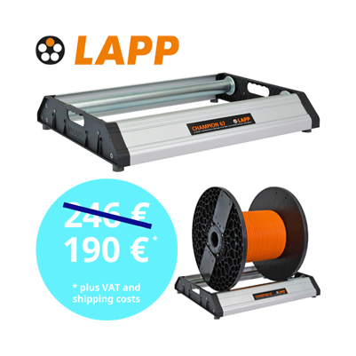 The LAPP Champion of Cable Reel Dispensers – Lightweight, Durable, and Robust.